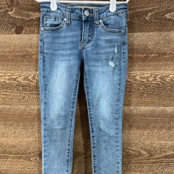 Joe's Jeans Girl's Una Rhinestone Distressed Denim Jeans, Size 7 - Picture 1 of 5